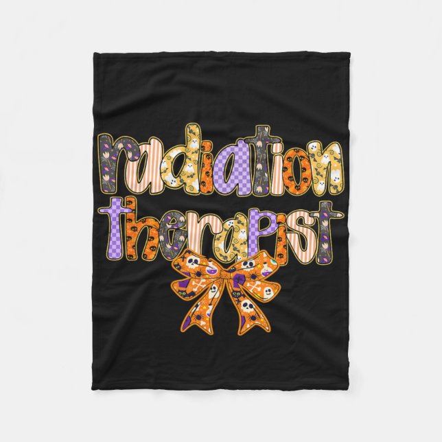 Strahlentherapeut Halloween Coquette Pumpkin Krass Fleecedecke (Vorderseite)