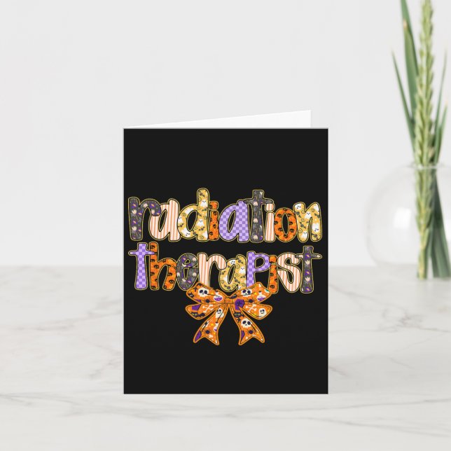 Strahlentherapeut Halloween Coquette Pumpkin Krass Karte (Vorderseite)