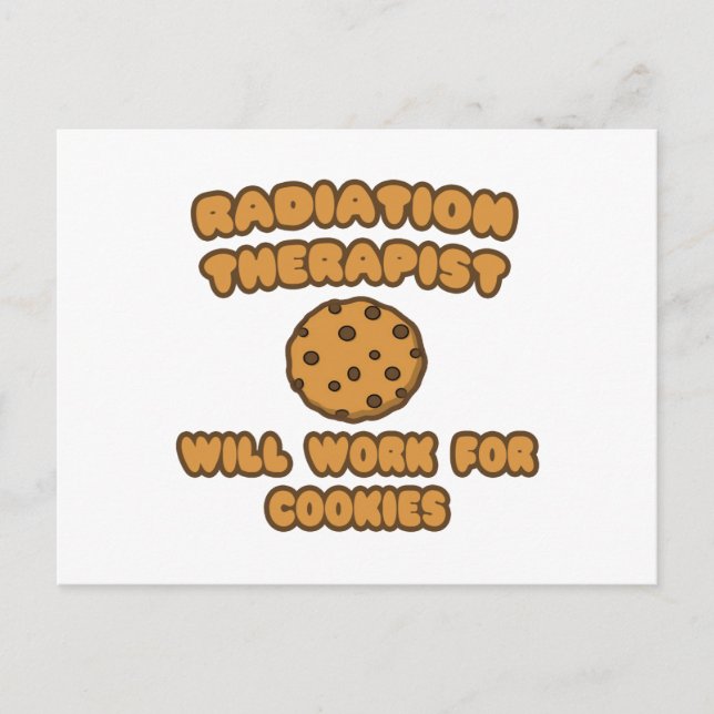 Strahlentherapeut .. Wird für Cookies funktioniere Postkarte (Vorderseite)