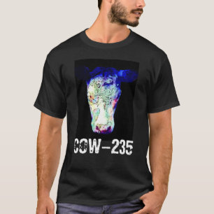 Strahlung verborgener glühender Kuh-Kopf T-Shirt