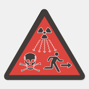 Strahlungs-Symbol-Aufkleber Dreieckiger Aufkleber