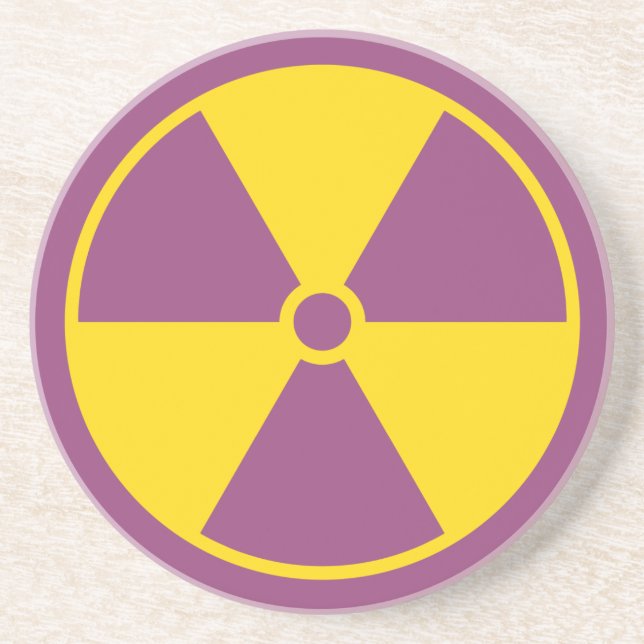 Strahlungs-Symbol-Untersetzer Getränkeuntersetzer (Vorne)
