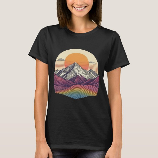 Strahlungsspitzen bei Sonnenuntergang T-Shirt (Vorderseite)
