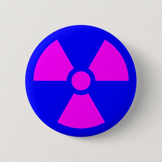 Strahlungswarnsymbol Button (Vorderseite)