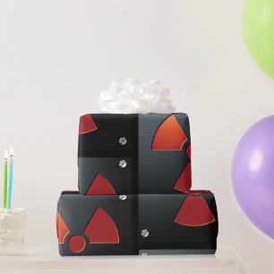 Strahlungswarnsymbol Industrielles Metallschild Geschenkpapier