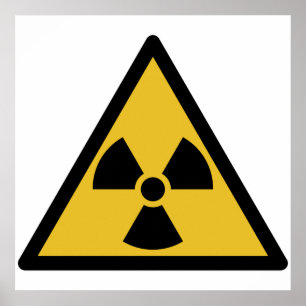 Strahlungswarnsymbol (Radioaktive Gefahr) Poster