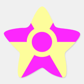 Strahlungswarnsymbol Stern-Aufkleber