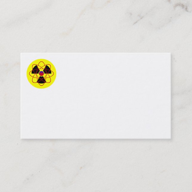 Strahlungszeichen und Atom-Visitenkarten Visitenkarte (Vorderseite)