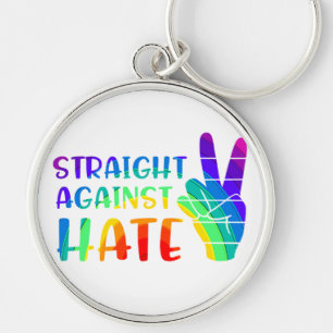 Straight against Hate - LGBTQ+ Alleinstolz Schlüsselanhänger
