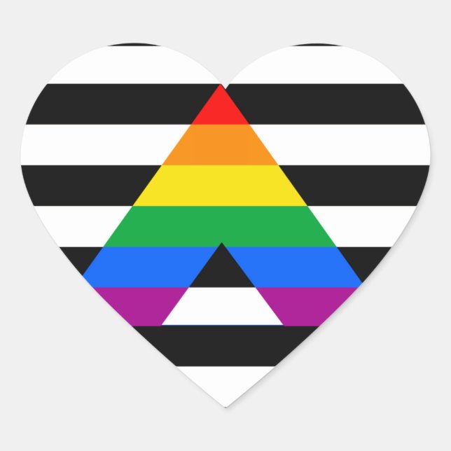 STRAIGHT AL PRIDE 2014 PRIDE Herz-Aufkleber (Vorderseite)