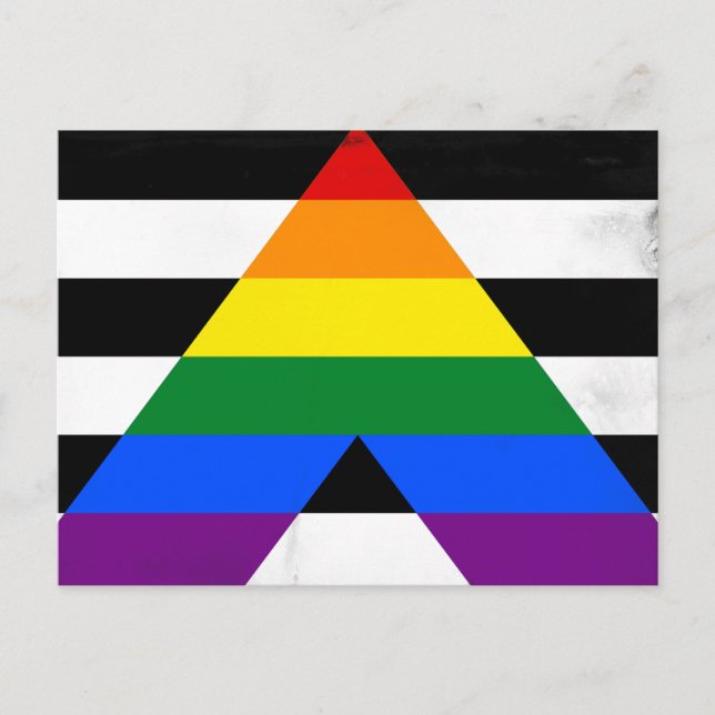 Straight Ally Feiertagspostkarte (Vorderseite)