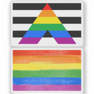 Straight-Ally-Flagge Aufkleber