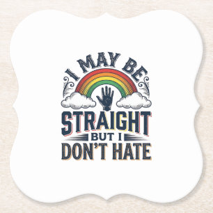 Straight Ally Pride Regenbogen Vintage Vektor Desi Untersetzer