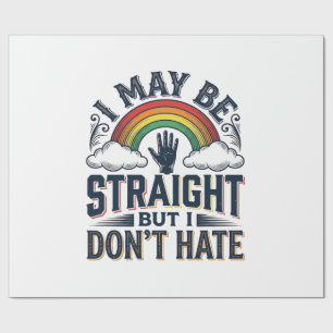 Straight Ally Stolz Regenbogen Vintage Vektor Desi Geschenkpapier