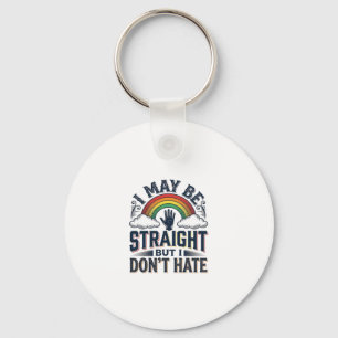 Straight Ally Stolz Regenbogen Vintage Vektor Desi Schlüsselanhänger
