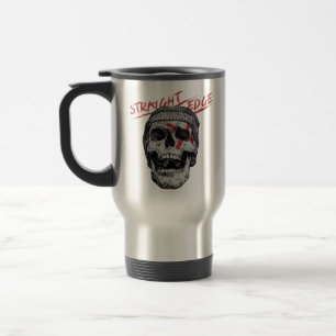 Straight Edge Totenkopf Reisebecher