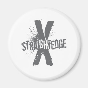 Straight Edge X dunkelgrau Magnet