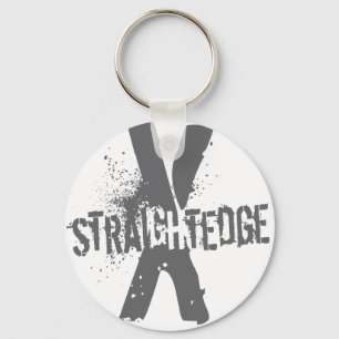 Straight Edge X dunkelgrau Schlüsselanhänger