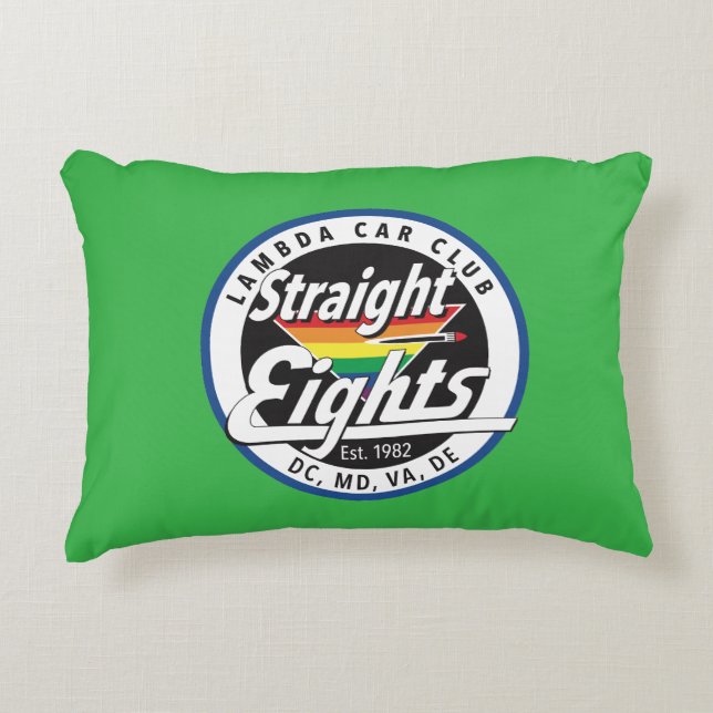 Straight Eights/LCCI Throw Kissen (grün) (Vorderseite)