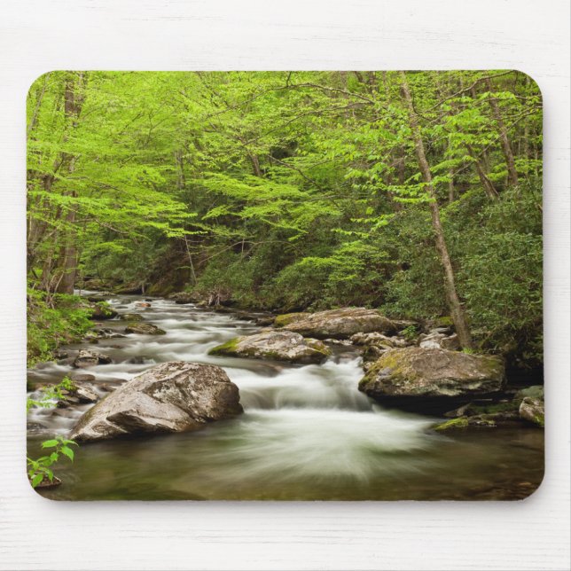 Straight Fork Fließt Durch Den Wald Mousepad (Vorne)