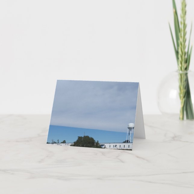 Straight line Blue White Clouds Karte (Vorderseite)
