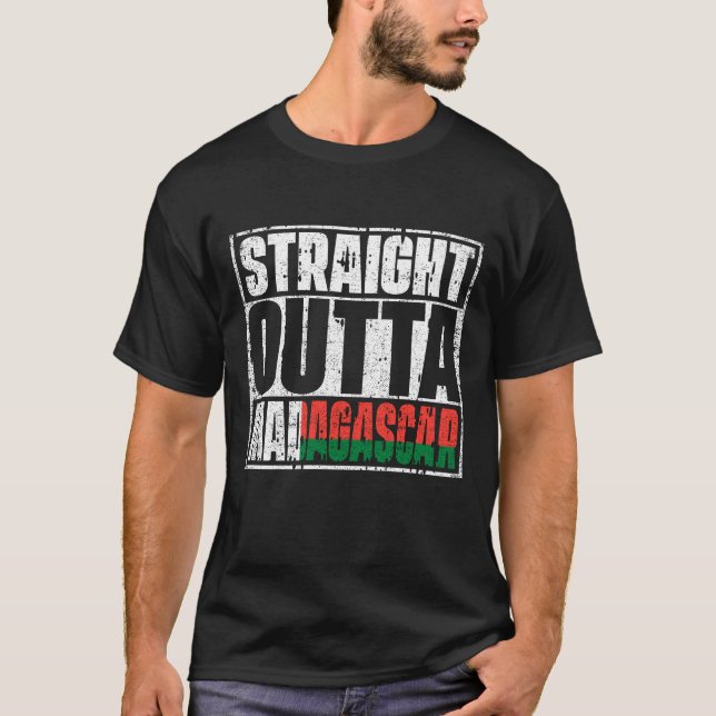 Straight Outdoor Madagascar Flag T-Shirt (Vorderseite)