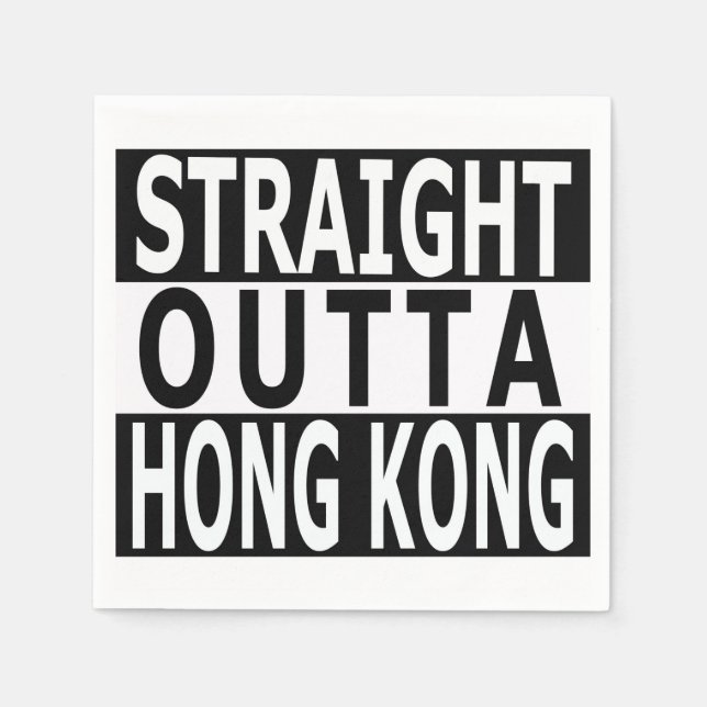 Straight Outight Hong Kong Cocktail Napkins Serviette (Vorderseite)