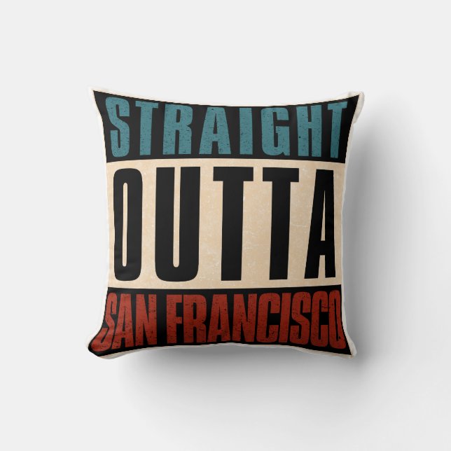 Straight Outight San Francisco California USA Kissen (Vorderseite)