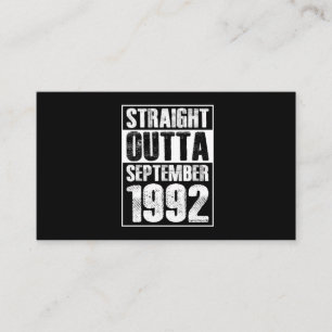 Straight Outta 1992 29. Geburtstag Visitenkarte