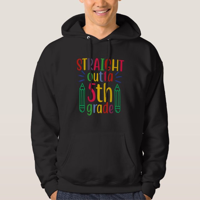 Straight Outta 5. Klasse Hoodie (Vorderseite)