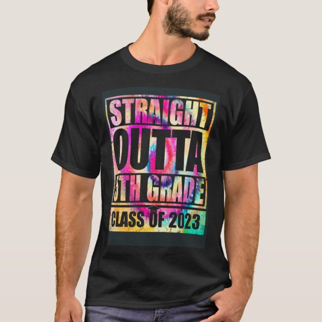 Straight Outta 5th Grade Great Graduation   1 T-Shirt (Vorderseite)