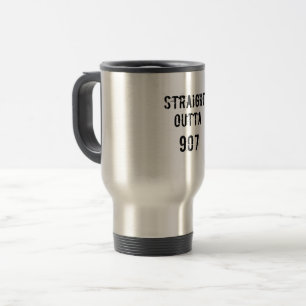 Straight Outta 907 Travel Coffee Mug - Schwarzer T Reisebecher