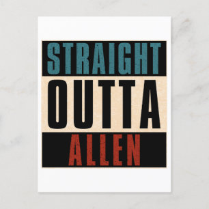 Straight Outta Allen Texas TX Postkarte