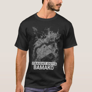Straight Outta Bamako City Map (LARGE PRINT) T-Shirt