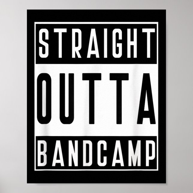 Straight Outta Band Camp Funny Marching Band Tee  Poster (Vorne)