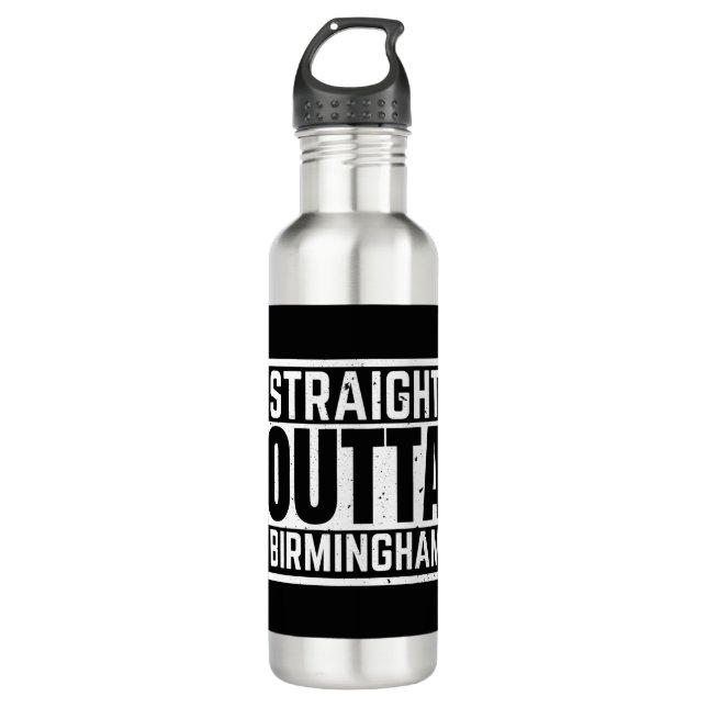 Straight Outta Birmingham Edelstahlflasche (Vorderseite)