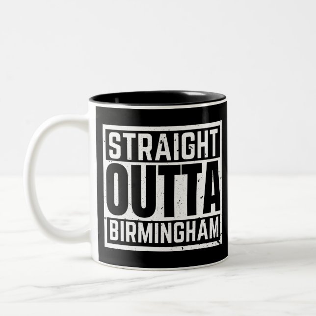 Straight Outta Birmingham Zweifarbige Tasse (Links)