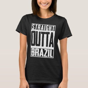 Straight Outta Brasilien Brasilianische Fußball-Fu T-Shirt
