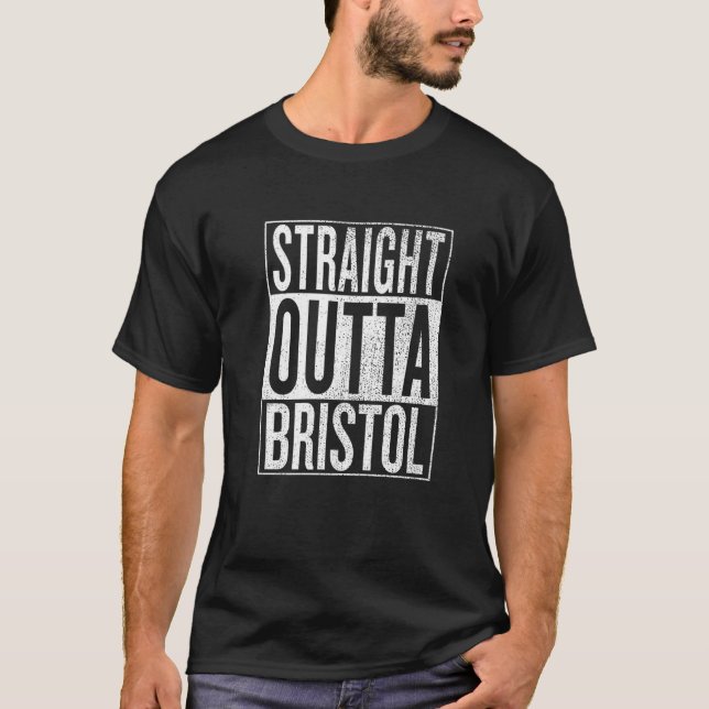 Straight Outta Bristol Grosse Reiseausrüstung T-Shirt (Vorderseite)