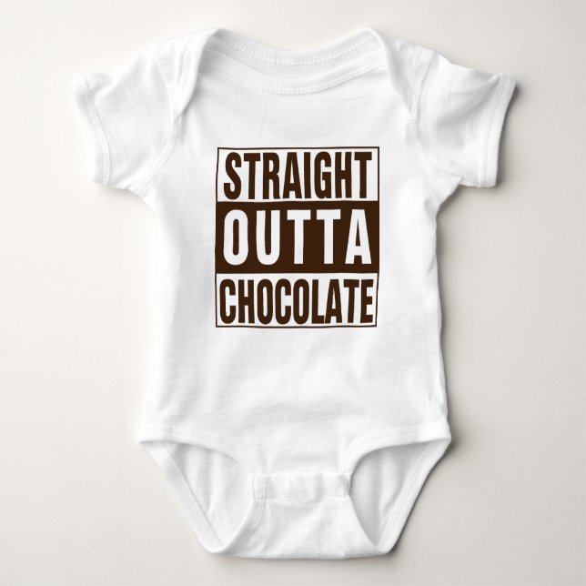 Straight Outta Brown Chocolate Baby Strampler (Vorderseite)