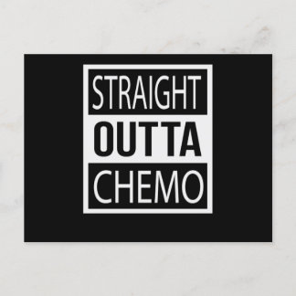 Straight Outta Chemo Funny Battle Cancer Gift Einladungspostkarte