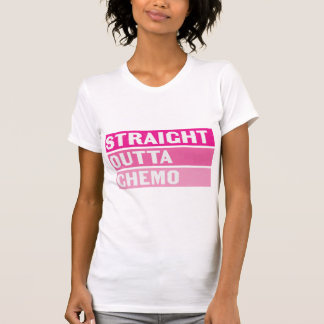 Straight Outta Chemo Pink Brustkrebs Bewusstsein T-Shirt