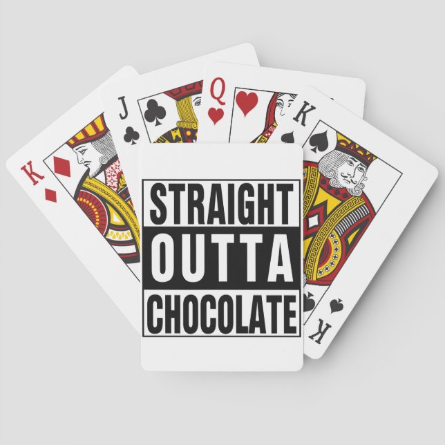 Straight Outta Chocolate Spielkarten (Rückseite)