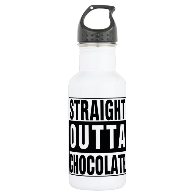 Straight Outta Chocolate Trinkflasche (Vorderseite)