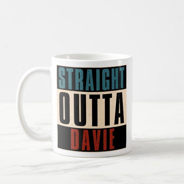 Straight Outta Davie Florida FL Kaffeetasse (Links)
