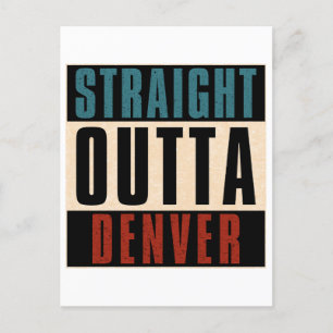 Straight Outta Denver Colorado CO USA Feiertagspostkarte