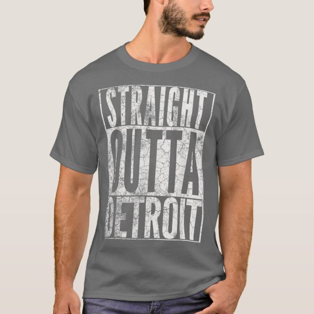 STRAIGHT OUTTA DETROIT SHIRT Michigan  Vintage (Vorderseite)