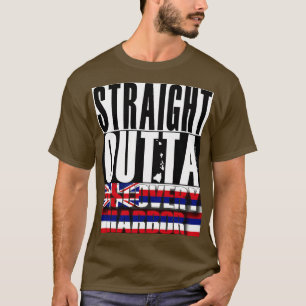 Straight Outta Discovery Harbour Hawaii State Flag T-Shirt