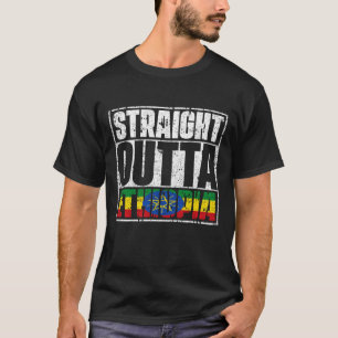 Straight Outta Ethiopia Flag T-Shirt
