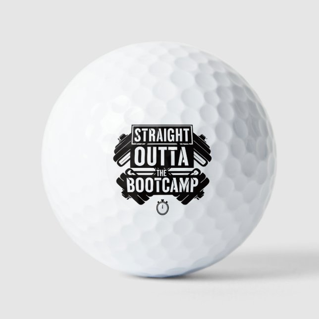 Straight Outta Fitnessstudio Workout Golfball (Vorderseite)